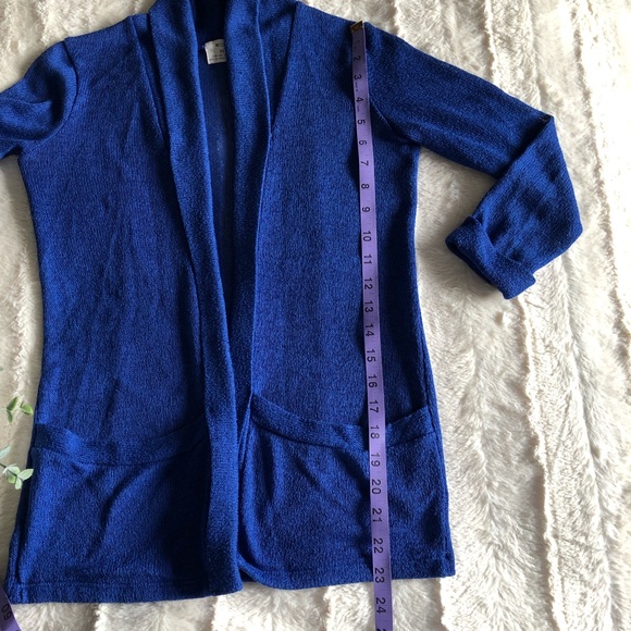 Pins & Needles blue lightweight loose knit open front cardigan - size XS - Picture 9 of 10